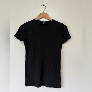 Ralph Lauren Black Short Sleeve Tee Classic Design